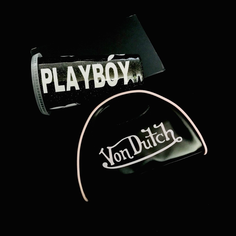 VON DUTCH U SHAPE PINK BLACK SIZE SMALL BAG LNWD!